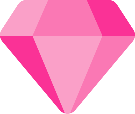 Ilustração de um diamante rosa.