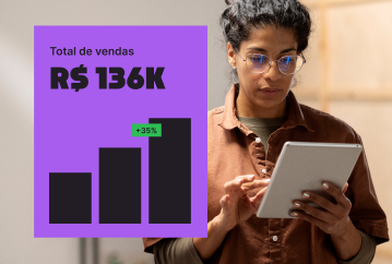 Gráfico total de vendas com a Yampi