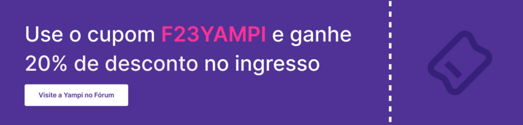 Botão para inscrição no Fórum E-commerce Brasil 2023