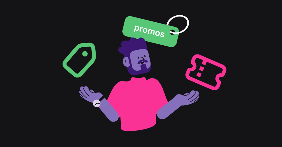 Ilustração de lojista tendo ideias de promoção para black friday