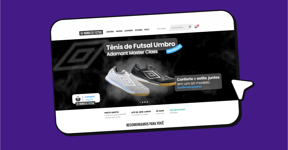loja virtual da mania de futsal