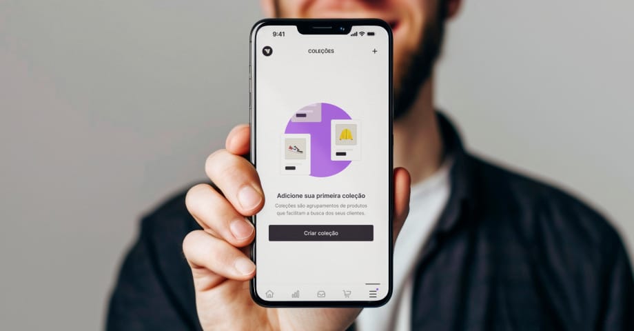 editar coleções no App da Yampi