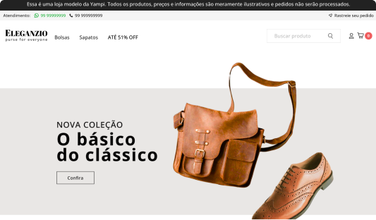 Pré-visualização do tema ELEGANZIO