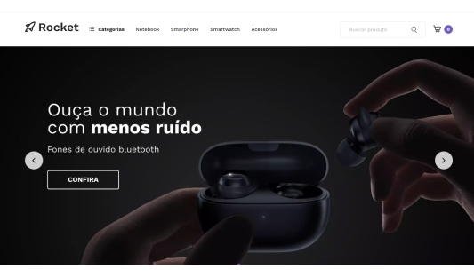 Pré-visualização do tema Rocket