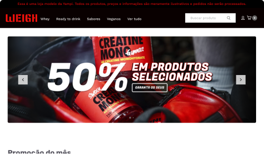 Pré-visualização do tema WEIGH