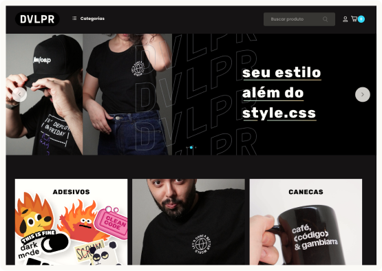 Screenshot do website DVLPR
