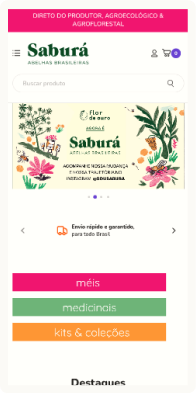 Screenshot do website Saburá