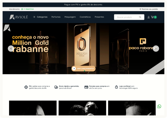 Screenshot do website Saburá